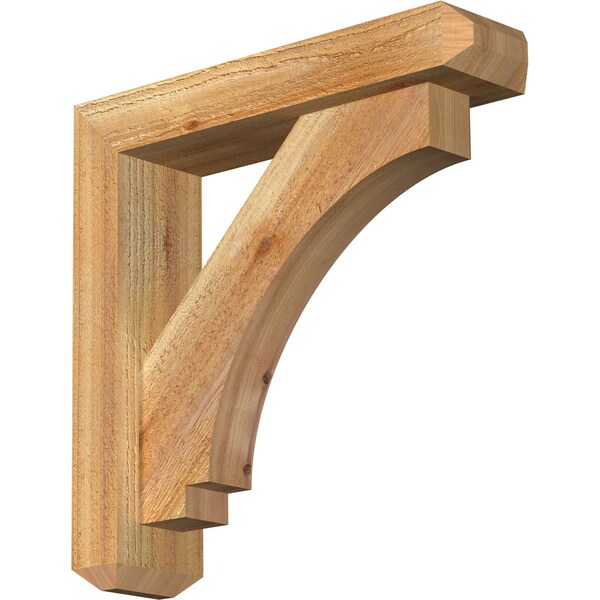 Ekena Millwork Imperial Craftsman Rough Sawn Bracket w/ Offset Brace, Western Red Cedar, 4"W x 16"D x 16"H BKT0402X16X16IMP04RWR - main
